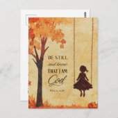 Wees stil en weet dat ik God ben Bijbelvers Psalm  Briefkaart (Voorkant / Achterkant)