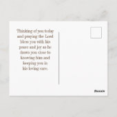 Wees stil en weet dat ik God ben Bijbelvers Psalm  Briefkaart (Achterkant)