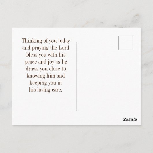 Wees stil en weet dat ik God ben Bijbelvers Psalm  Briefkaart (Achterkant)