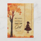 Wees stil en weet dat ik God ben Bijbelvers Psalm  Briefkaart (Voorkant)