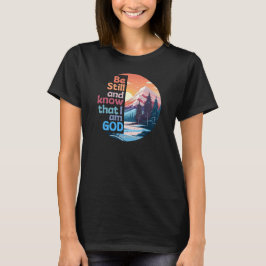 Wees stil en weet dat ik God ben Bijbelvers T-shirt