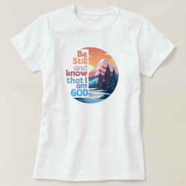 Wees stil en weet dat ik God ben Bijbelvers T-shirt