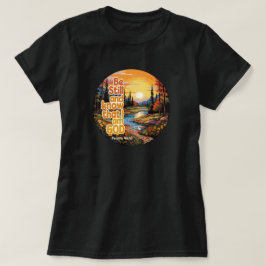 Wees stil en weet dat ik God ben Bijbelvers T-shirt