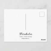 Wees stil en weet dat ik God ben Briefkaart (Achterkant)