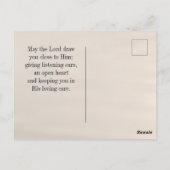 Wees stil en weet dat ik God ben Briefkaart (Achterkant)