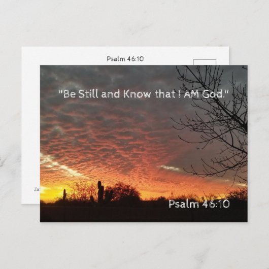 Wees stil en weet dat ik God ben Briefkaart (Voorkant / Achterkant)