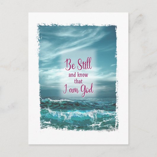 Wees stil en weet dat ik God ben Briefkaart (Voorkant)