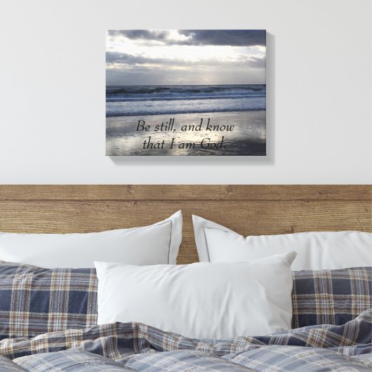 Wees stil en weet dat ik God ben Canvas Afdruk (Insitu (Slaapkamer))