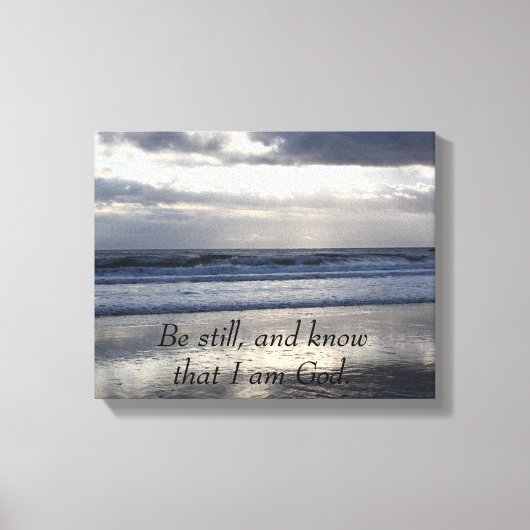 Wees stil en weet dat ik God ben Canvas Afdruk (Voorkant)