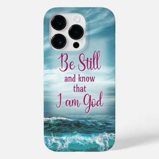 Wees stil en weet dat ik God ben Case-Mate iPhone Case (Achterkant)