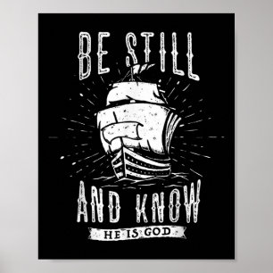 Wees stil en weet dat ik God ben Christelijk bi Poster