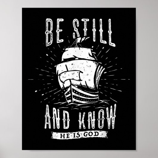 Wees stil en weet dat ik God ben Christelijk bi Poster (Voorkant)