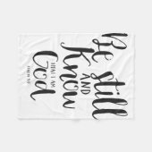 Wees stil en weet dat ik God ben Fleece Deken (Voorkant (Horizontaal))