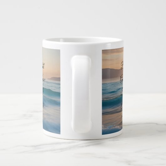 "Wees stil en weet dat ik God ben" Grote Koffiekop (Achterkant)