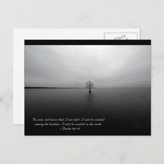 Wees stil, en weet dat ik God ben: Ik zal verheven Briefkaart (Voorkant / Achterkant)