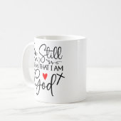 Wees stil en weet dat ik God ben Koffiemok (Voorkant links)