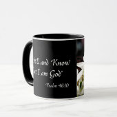 Wees Stil en weet dat ik God ben Mok (Voorkant links)