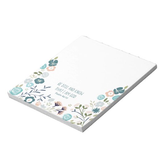 Wees stil en weet dat ik God ben. Notitieblok voor (Linkerzijde)