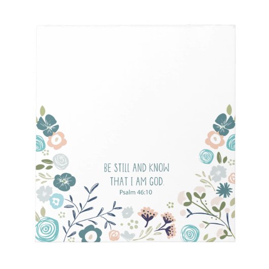 Wees stil en weet dat ik God ben. Notitieblok voor (Voorkant)