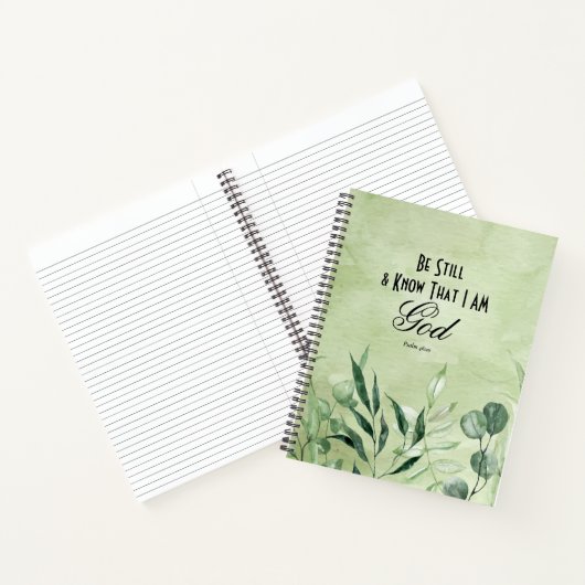 Wees stil en weet dat ik God ben Notitieboek (Binnen)