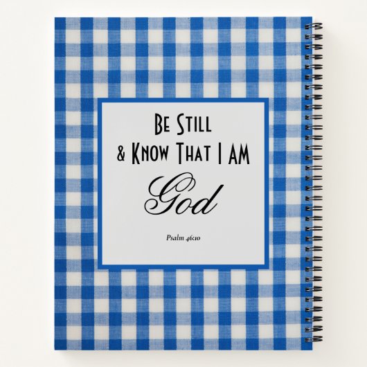 Wees stil en weet dat ik God ben Notitieboek (Achterkant)