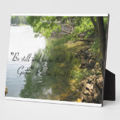 "Wees stil en weet dat ik God ben" plaque Fotoplaat (Zijkant)