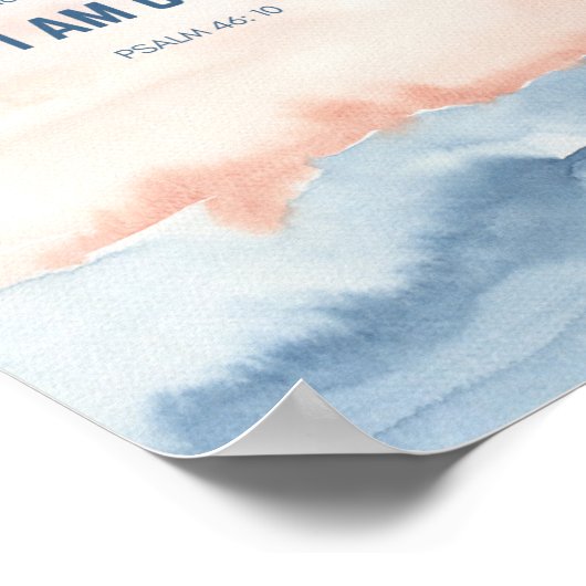 Wees stil en weet dat ik God ben Poster (Hoek)