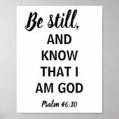 Wees Stil En Weet Dat Ik God Ben Poster (Voorkant)