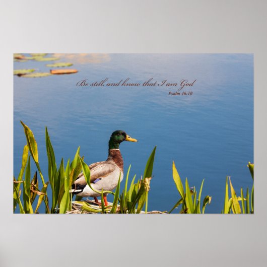 "Wees stil en weet dat ik God ben" poster (Voorkant)