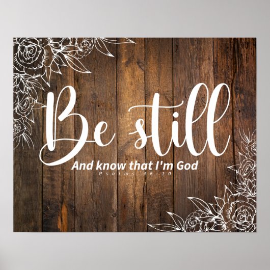Wees stil en weet dat ik God ben Poster (Voorkant)
