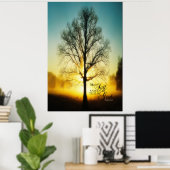 Wees stil en weet dat ik God ben Poster (Thuiskantoor)