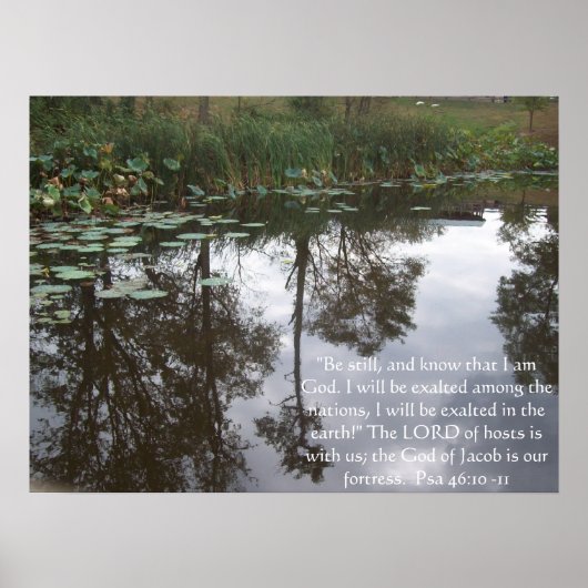 "Wees stil, en weet dat ik God ben. Poster (Voorkant)