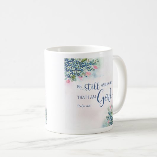Wees stil en weet dat ik God ben, PS 46:10 Koffiemok (Voorkant rechts)