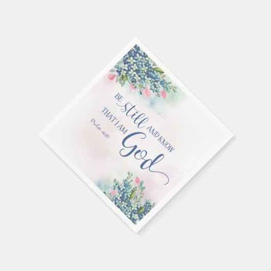 Wees stil en weet dat ik God ben, PS 46:10 Servet (Hoek)