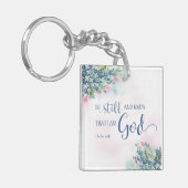 Wees stil en weet dat ik God ben, PS 46:10 Sleutelhanger (Voorkant Links)