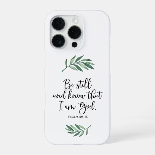 Wees stil en weet dat ik God ben - Psalm 46:10 iPhone Hoesje (Achterkant)