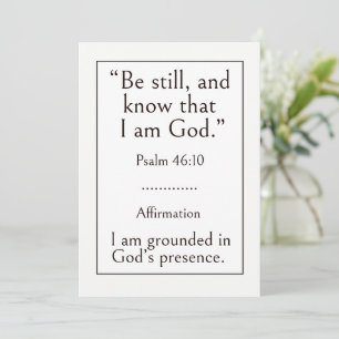 Wees stil en weet dat ik God ben — Psalm 46:10 Kaart