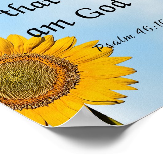 Wees stil en weet dat ik God ben, Psalm 46:10 Poster (Hoek)