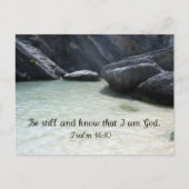 Wees stil en weet dat ik God ben. Psalm 46:1 Briefkaart (Voorkant)