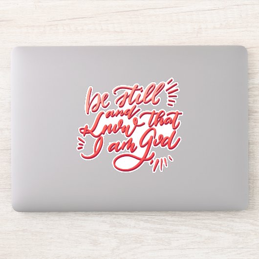 Wees stil en weet dat ik God ben Sticker (Computer)