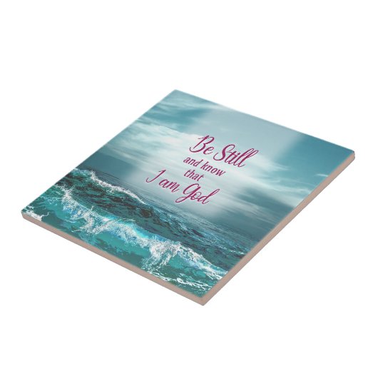Wees stil en weet dat ik God ben Tegeltje (Zijkant)