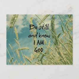Wees stil en weet dat ik God Bijbel Verse ben Briefkaart