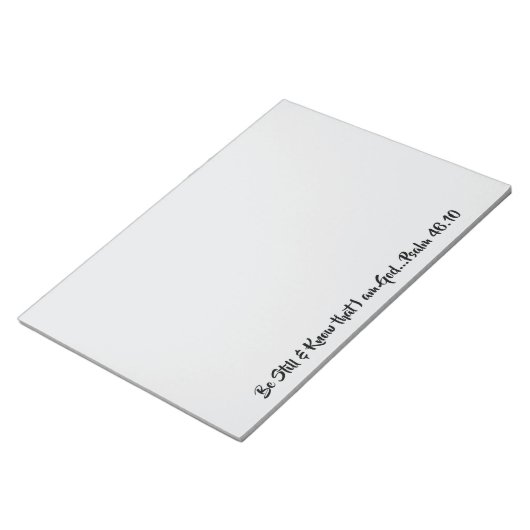 Wees stil en weet dat ik God Bijbel Verse ben Notitieblok (Schuin)