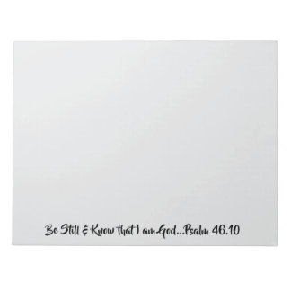 Wees stil en weet dat ik God Bijbel Verse ben Notitieblok