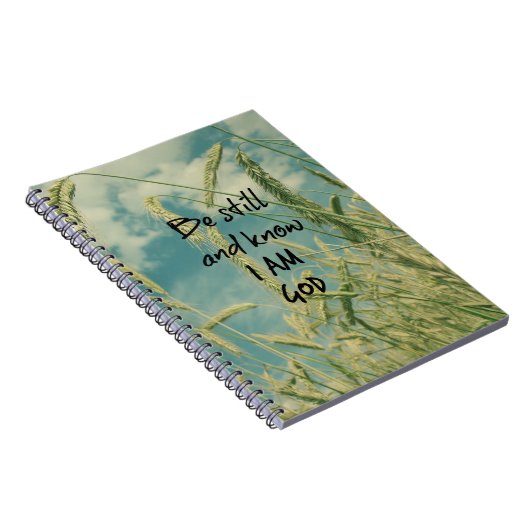 Wees stil en weet dat ik God Bijbel Verse ben Notitieboek (Rechterzijde)