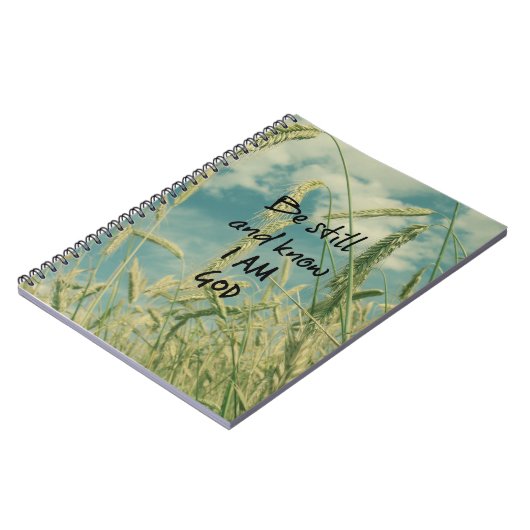 Wees stil en weet dat ik God Bijbel Verse ben Notitieboek (Linkerzijde)