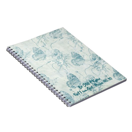 Wees stil en weet dat ik God Bijbel Verse ben Notitieboek (Rechterzijde)