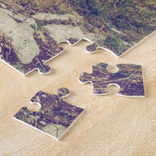 Wees stil en weet dat ik God Bijbel Verse Bench be Legpuzzel (Zijkant)