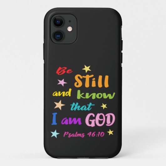 Wees stil en weet dat ik God Bijbelse Verse ben Case-Mate iPhone Case (Achterkant)
