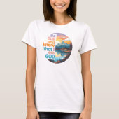 Wees stil en weet dat ik God Bijbelse Verse ben T-shirt (Voorkant)